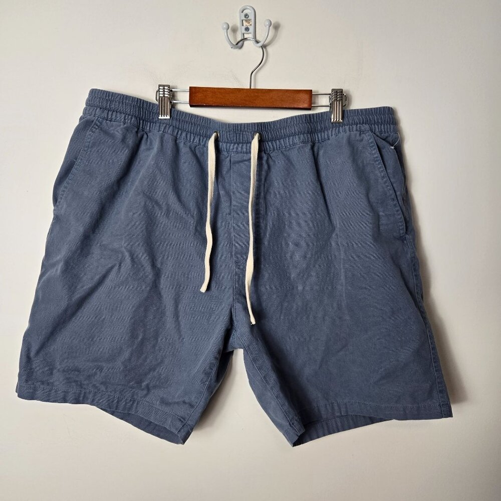 Marine Layer Men's Size XL 8" Saturday Canvas Blue Shorts
